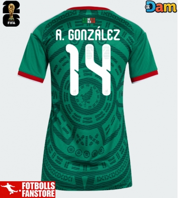Mexiko Armando Gonzalez #14 Hemmatröja Dam VM 2026 Kortärmad